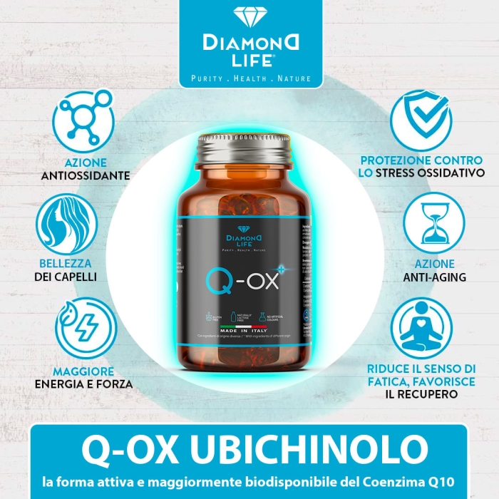 Q-OX Q10 UBICHINOLO Integratori - Diamond Life